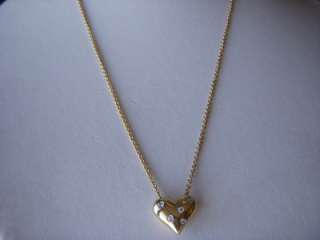 Tiffany & Co. 18K Gold Platinum Diamond Etoile Heart Necklace  