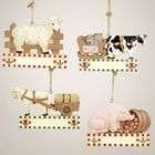 KSA Club Pack of 12 Barnyard Farm Animal Christmas Ornaments for 