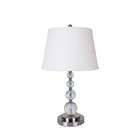 ORE Table Lamp with Crystal Accents Base in Nickel Finish