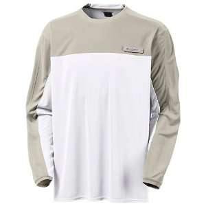 Columbia PFG Freezer LS Knit Shirt   Fossil/White Extra Large  