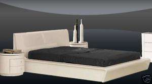 MODERN SYMPHONY BED Contemporary WHITE King Queen SIZE  