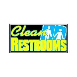 Clean Restrooms Backlit Sign 20 x 36