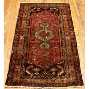   Hand Knotted Hamedan Persian Rug   64x35 