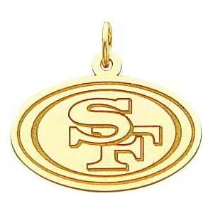  14K Gold NFL San Francisco 49Ers Logo Charm Jewelry