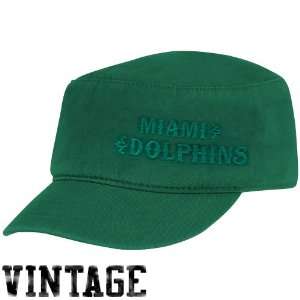   Dolphins Ladies Aqua Tonal Vintage Military Hat