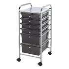 storage cart alvin sc4mcdw s 4 drawing and 2 shelf multicolor storage 