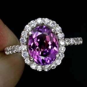 BLUE PURPLE SPINEL & SAPPHIRE 925 SILVER RING
