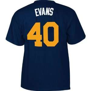  Utah Jazz Jeremy Evans #40 Name & Number T Shirt (Navy 