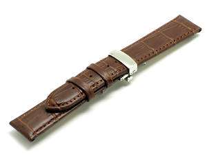 18mm Leather watch Band DEPLOYMENT CLASP fits Longines  