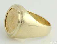   10oz American Eagle Coin Ring 22.8   14k Solid Yellow Gold Band  