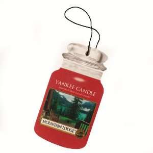 Yankee Candle Car Jar Hanging Air Freshener Mountain Lodge Scent (Pack 