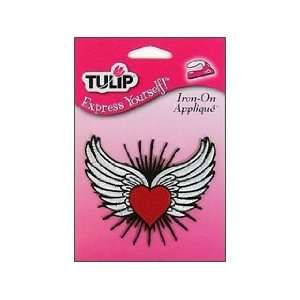 Tulip Iron On Applique Medium Winged Heart (3 Pack) Pet 