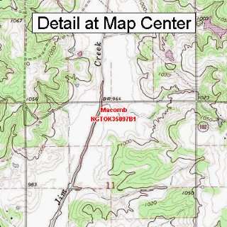  USGS Topographic Quadrangle Map   Macomb, Oklahoma (Folded 