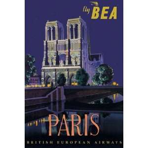  BEA   Paris and Notre Dame Cathedral by Daphne Padden 