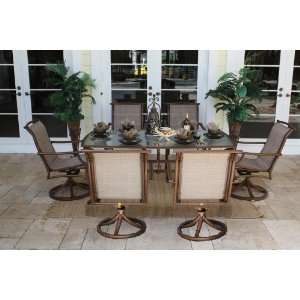  Chub Cay Patio 7 Piece Rocking Chair and Table Set Patio 