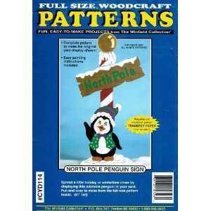  North Pole Penguin Sign Christmas Yard Art Woodworking Pattern 