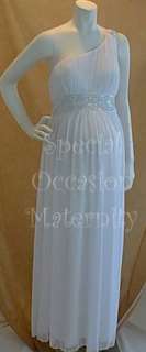   White Bolero Rhines Maternity Dress 3X Bridal Wedding Formal Maxi Plus