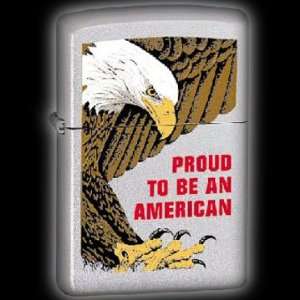   Proud to Be An American Vintage Chrome Zippo Lighter 