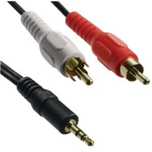   AXIS 41360 3.5MM STEREO PLUG 2 RCA PLUGS Y ADAPTER (3 FT) Electronics