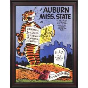  1962 Auburn vs. Mississippi State 36 x 48 Framed Canvas 