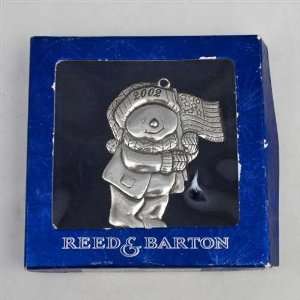 2002 Snowman w/ Flag Silverplate Ornament by Reed & Barton  