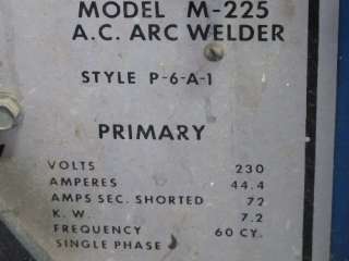 MILLER M 225 ARC WELDER 225A  