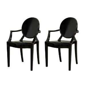   PC 449 BLACK Dymas Modern Acrylic Black Arms Chair