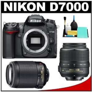 Nikon D7000 Digital SLR Camera Body with 18 55mm VR Lens + 55 200mm VR 