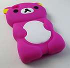PINK BEAR SOFT GEL RUBBER SKIN CASE COVER APPLE IPHONE 4 4S PHONE 