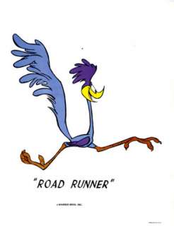   as well road runner warner brothers cartoon animation print 1971