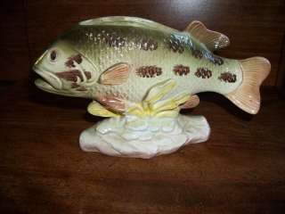 Vintage Relpo Bass Fish Planter No. 6712  