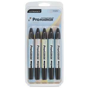  Letraset ProMarkers   Pastels, Set of 5 Arts, Crafts 