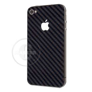  CARBON FIBER FRONT & BACK FACE OFF PROTECTION STICKER FOR iPHONE 4 