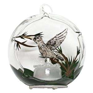  Gerson 362551   Color Changing LED Glass Globe Hummingbird 
