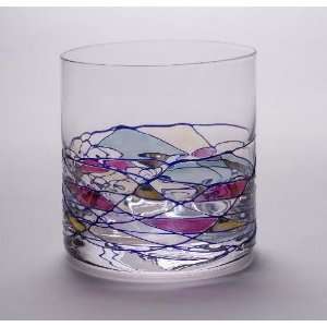  Barware   Cobalt Blue Swirl/Stained Glass Pattern   Milano Design 