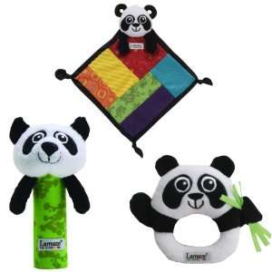  Lamaze Panda Rattle Blankie and Bend and Squeak Toy Baby 