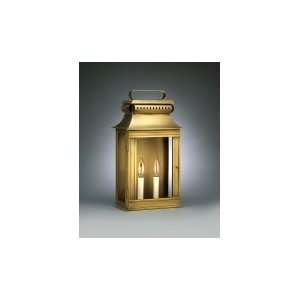   CLR Concord 2 Light Outdoor Wall Light in Raw Brass with Clear glass
