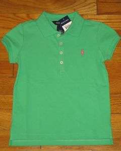 NWT GIRLS Ralph Lauren Polo Shirt Green size 4 5  