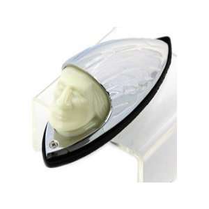 12 Volt White Indian Face Motorcycle Front Fender Lamp   Frontiercycle 