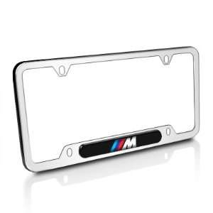 BMW M Logo Polished Stainless Steel License Frame, Official Licensed
