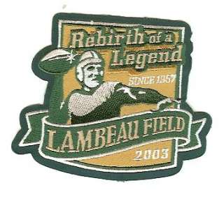 2003 GREEN BAY PACKERS LAMBEAU FIELD REBIRTH PATCH  