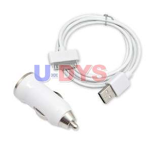 USB Car Charger Adapter + Cable For iPod iPhone 3GS/4  