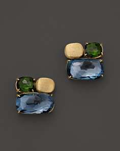 Marco Bicego Murano Earrings with London Blue Topaz and Green 