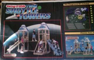   Slide Twin Shuttle Towers Spaceship Playset Playground Kit New NE4526