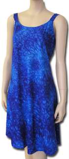 Watery Blue Missy Dress Sundress Tropical Royal Summer  