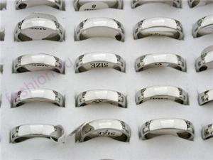 Wholesale lot 50 Stainless Steel Polish Mirror Ring 1  