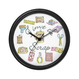  Time to Scrap by Leah Hobbies Wall Clock by  