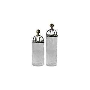   Bronze and Black Revolution Canisters   2Pc Bundle
