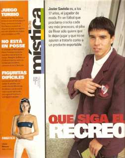 SOCCER JAVIER SAVIOLA Magazine Argentina 1999  