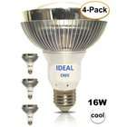  Light (4 Pack) IDEAL LED (CREE) 16 Watt Cool White 5000K PAR30 Flood 